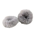 thumbnail image 1 of 2Pcs Bright Color Simple Hair Ties Handmade Faux Rabbit Fur Furry Scrunchies Hair Accessories, 1 of 11