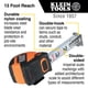 thumbnail image 2 of Cinta métrica Klein Tools 9516 compacta de nailon con doble gancho, 5 m, 2 of 9