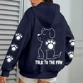 thumbnail image 4 of Cute Dog Graphic Hoodies for Women 2025 Funny Talk To The Paw Hooded Sweatshirt with Pockets Y2K Pullover Tops, 4 of 6