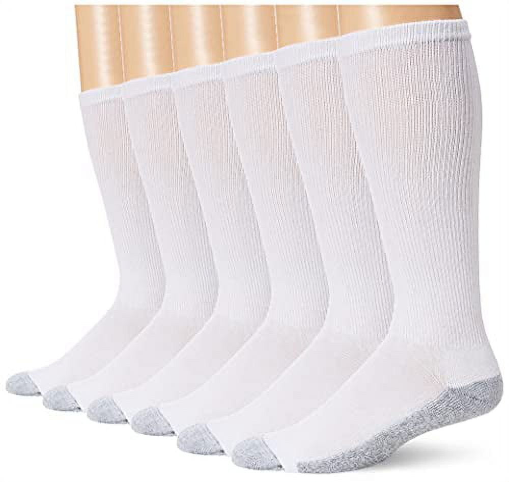 Hanes Men's ComfortBlend OvertheCalf Crew Socks, 6Pack