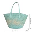 thumbnail image 2 of Bolsillo Playa Hombro para Mujeres Tejidas Paja Con Interior Casual Compras, 2 of 9