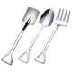 thumbnail image 2 of 1 juego de sopa de cuchara de mezcla de agua Disfrute de una cuchara de pastel de cucharas Mango de metal Spoon, 2 of 7