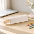 thumbnail image 4 of Lksixu Aesthetic Pencil Case, Large Capacity Solid Color Pencil Pouch with Zipper and Handle, Simple Stationery Organizer Lightweight & Spacious Pencil Bag, Portable Travel Cosmetic Makeup Bag, 4 of 8