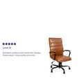 thumbnail image 5 of Emma + Oliver High Back Brown LeatherSoft Executive Swivel Office Chair with Black Frame/Arms, 5 of 14