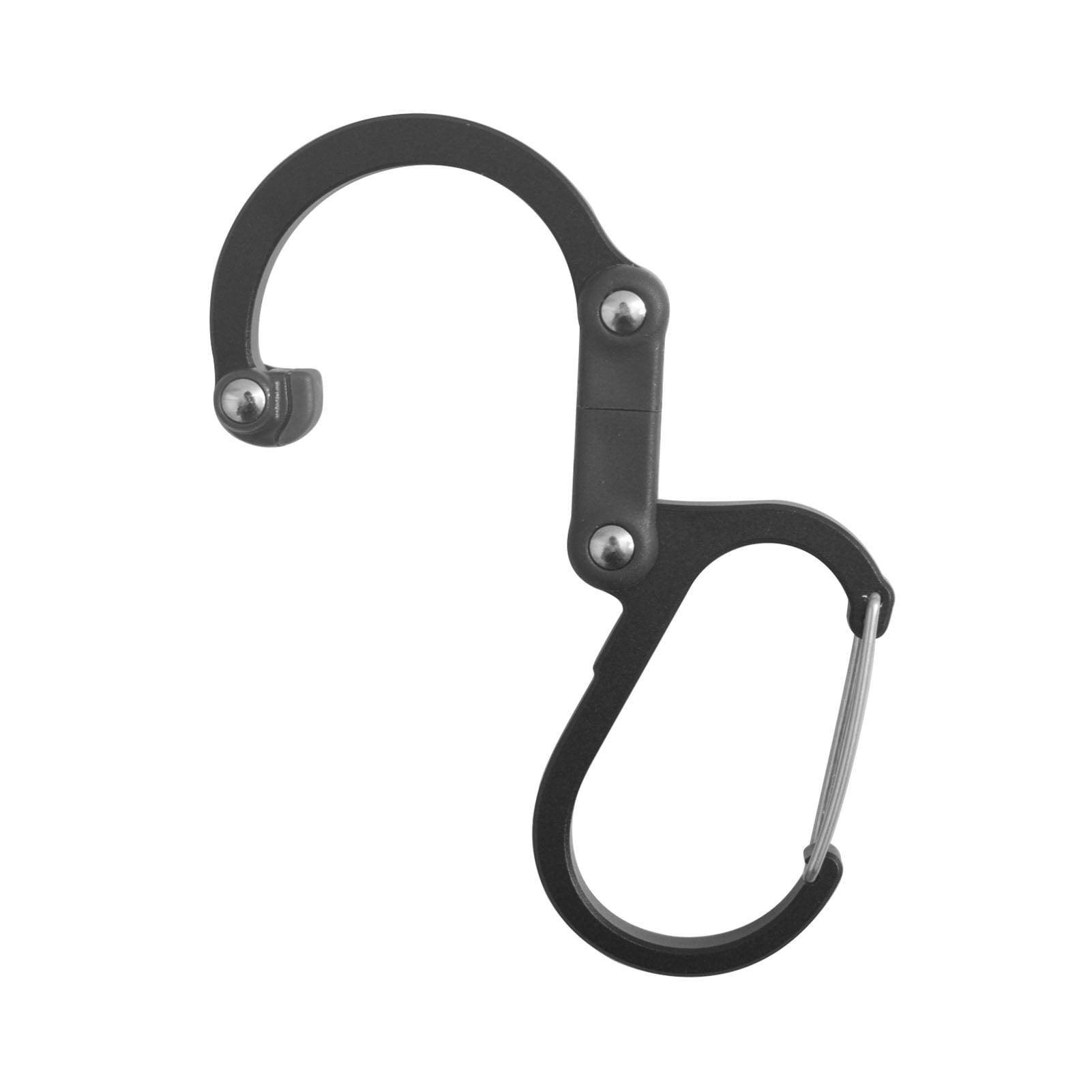 Multifunction stainless steel carabiner D shaped hook clip key cha M 