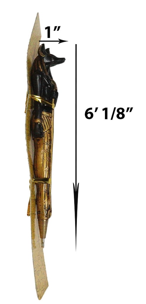 Egyptian Anpu Temple Of Anubis Hieroglyphic Ballpoint Pen Set of 6 Gods Of Egypt