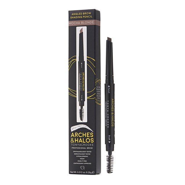 Lápiz sombreador de cejas en ángulo Arches & Halos en rubio moca, 0.04 oz Arches & Halos Arches & Halos Lápiz para cejas 0.012 oz