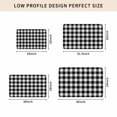 thumbnail image 4 of Black White Plaid Door Mat Indoor Outdoor, Gradient Geometric Buffalo Checkered Non Slip Welcome Mat with Rubber Backing, Absorbent Fabric Front Door Mats Entryway Rug for Home Patio Entrance 16"x24", 4 of 8