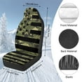 thumbnail image 7 of Uorisanigo Car Seat Covers 2 Front Interior Sets, Furry Fuzzy Fluffy Camo American Flag Seat Cover Fit for Most Automotive Truck SUV, Easy to Install & Comfortable, Set of 2, 7 of 7