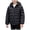 Black, variant on Kids Packable Hooded Puffer Jacket Multi-Pocket Zip-Up Winter Coat Size 13-14 (Navy,13-14 Years)