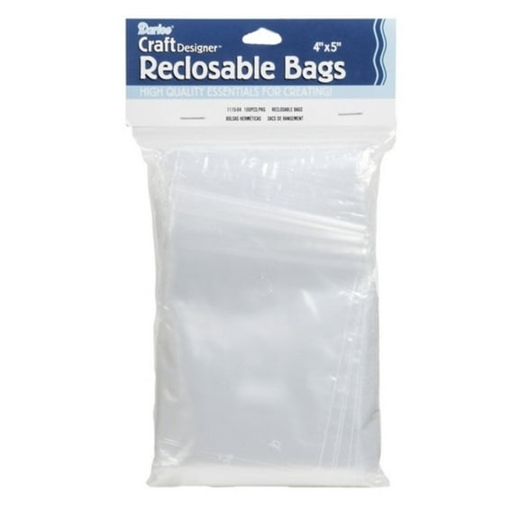 Darice Reclosable Bags 100/Pkg-4"X5" Clear