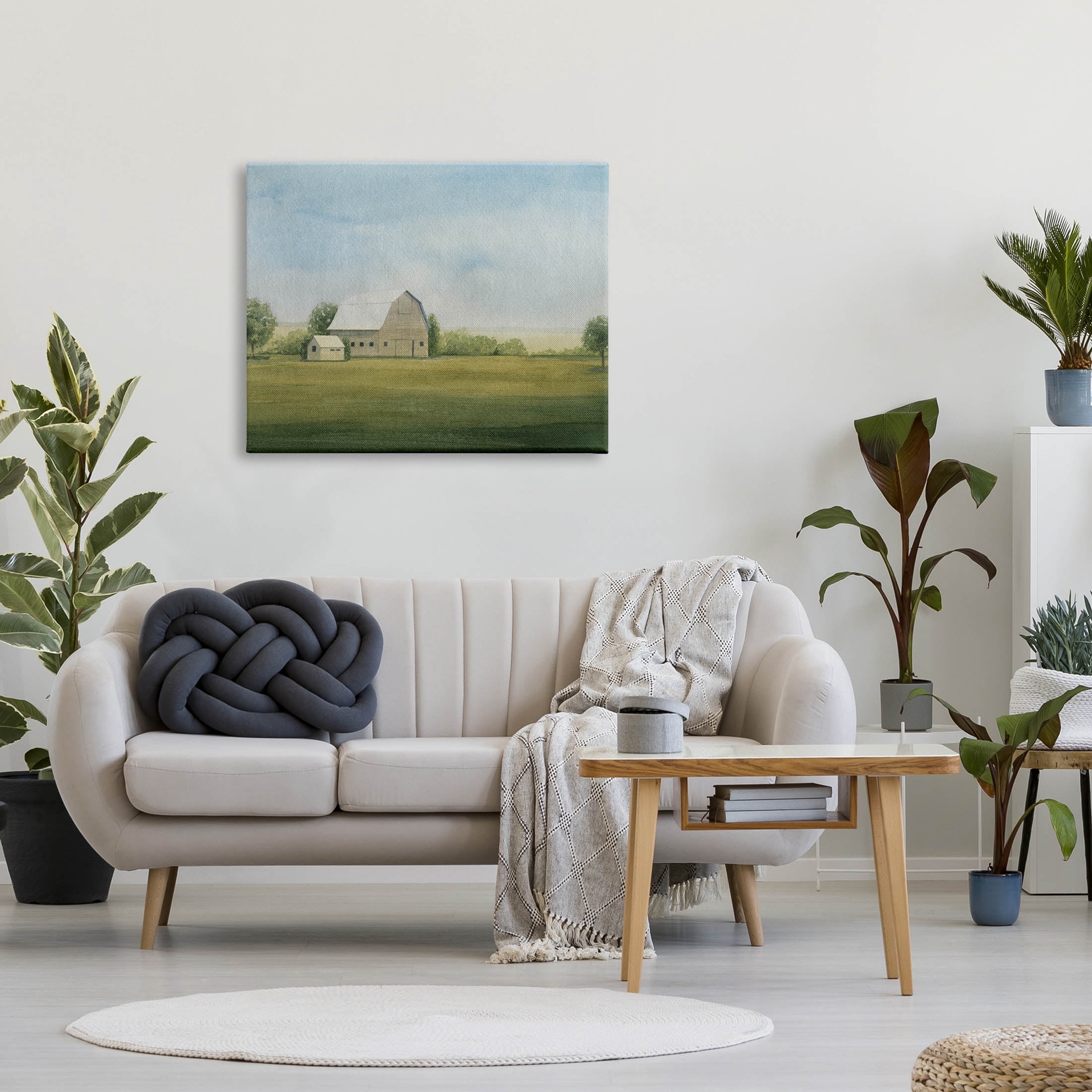 Stupell Industries Vast Rural Barn Landscape Painting Gallery Wrapped Canvas Print Wall Art, Design by Grace Popp