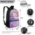 thumbnail image 3 of Uorisanigo 4pcs/set Backpack for Kids Girls Boys Axolotl Pink School Bag Set with Lunch Box Pencil Pouch Water Bottle Carrier Preschool Primary Schoolbag Elementary Bookbag Large Capacity, 3 of 7