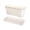 White, variant on Medium Scalloped Edge Planter, Decorative Wavy Plastic Planter Rectangular Growing Vessel for Vegetable Herb Flower, Suitable for Balcony Windowsill Yard Patio Outdoor Home Decoration