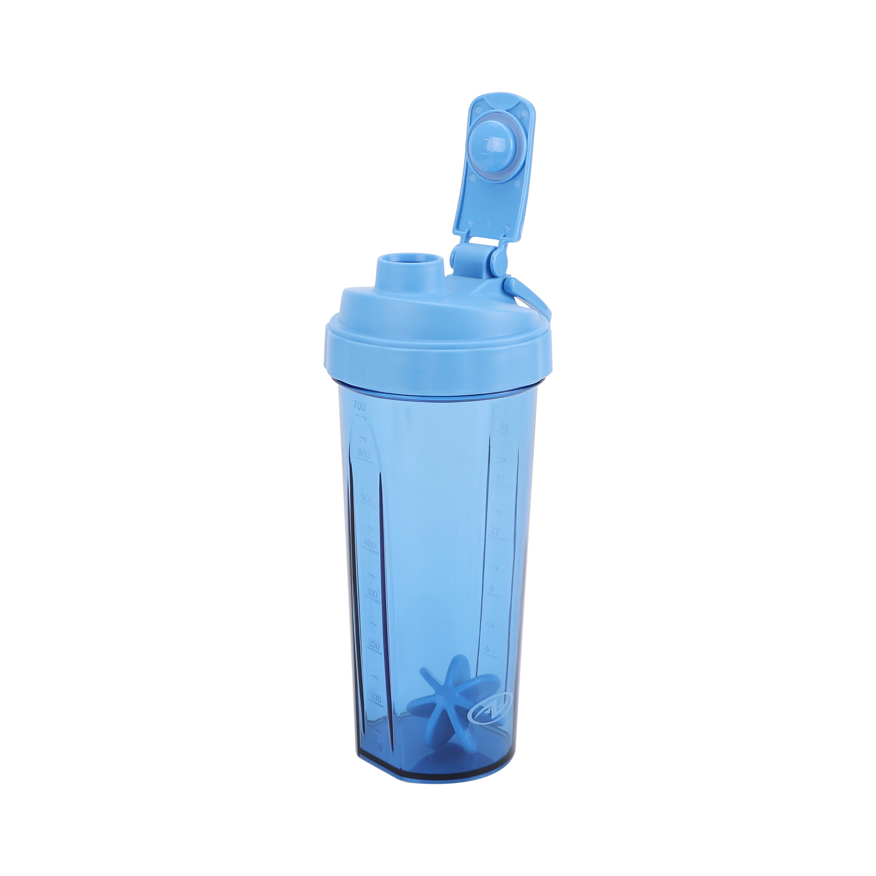 Athletic Works 24 oz Blue Tinted Fitness Shaker Bottle