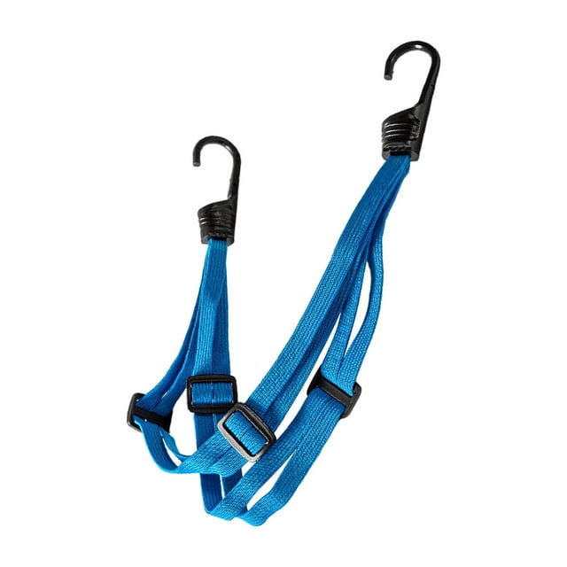 Correa para casco de motocicleta, correa para equipaje, hebilla de cuerda, ajuste duradero Azul