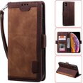 thumbnail image 2 of Étui pour iPhone 13 Pro, Type Notebook Populaire Rétro en Cuir Véritable Miroir de Maquillage Charge Sans Fil Luxe Protection Complète, Deux Couches Structure Fente pour Carte, Amplificateur-Noir, 2 of 8