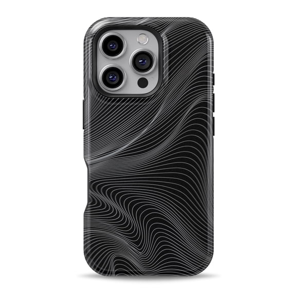 DesignSkinz Scratch-Resistant Hard Slim Case Compatible with iPhone 16 (Compatible with MagSafe) - Abstract Silky Stripes