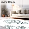 thumbnail image 2 of ODIKA 5'x7' Machine Washable Non-Slip Area Rug, Floral Scroll Passage with Delicate Blossom Arrangements High Traffic Rug with Pad, White, 536285, 2 of 8