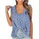 thumbnail image 1 of Blusa sin mangas con estampado informal y cuello cuadrado de verano para mujer a la moda Fridja  qr3037, 1 of 9
