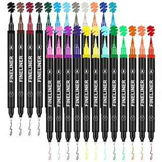 Duslogis Dual Brush Marker Pens for Coloring,24 Colored Markers,Fine Point  and Brush Tip Art Markers for Kids Adult Coloring Books Bullet Journals  Planners,Note Taking Coloring Writing 