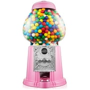 Olde Midway 15" Gumball Machine with Coin Bank - Pink, Antique-Style Bubble Gum Candy Dispenser