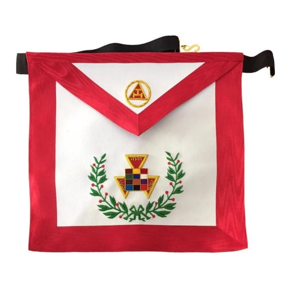 PAST HIGH PRIEST ROYAL ARCH CHAPTER APRON - RED HAND EMBROIDERED