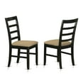 thumbnail image 2 of East West Furniture Antique 5-piece Dining Set with Linen Seat in Black/Cherry, 2 of 4