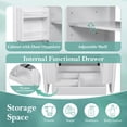 thumbnail image 3 of 30-Inch Bathroom Vanity with Sink, Undermount Ceramic Basin, Storage Cabinet, Multi-Functional Drawers, Vintage Design, Solid Wood Legs, White Finish, 3 of 9