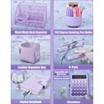 thumbnail image 4 of Organizadores y accesorios de escritorio LXEVIHK Purple, juego de 21 piezas, 4 of 7
