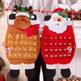 thumbnail image 5 of Felt Christmas Advent Calendars, Santa/snowman/elk Calendar Pendant With Pockets,diy Advent Calendar Fill Yourself Christmas Decora Brown)(1pc, 5 of 5