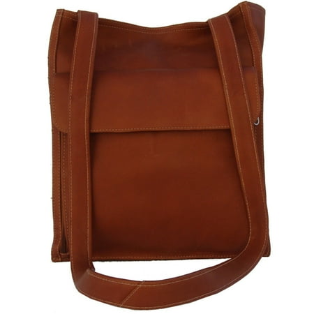 Piel Leather Shoulder Tote Organizer - Saddle