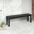 thumbnail image 4 of Gymax 2PCS 55'' HDPE Outdoor Bench Weatherproof Backless Patio Garden Bench Black, 4 of 10