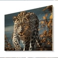 thumbnail image 2 of Designart "The Graceful Beauty of a Sleek Leopard" Animals Print on Natural Pine Wood, 2 of 5
