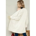 thumbnail image 4 of SHEWIN Womens Sweaters Open Front Cardigans Oversized Long Sleeve Chunky Cable Knit Fall Winter Outwear Coat with Pockets White, 4 of 9