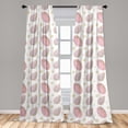thumbnail image 4 of Ambesonne Mermaid Colors Curtains, Soft Stones Drawing, Pair of 28"x63", White and Baby Pink, 4 of 4