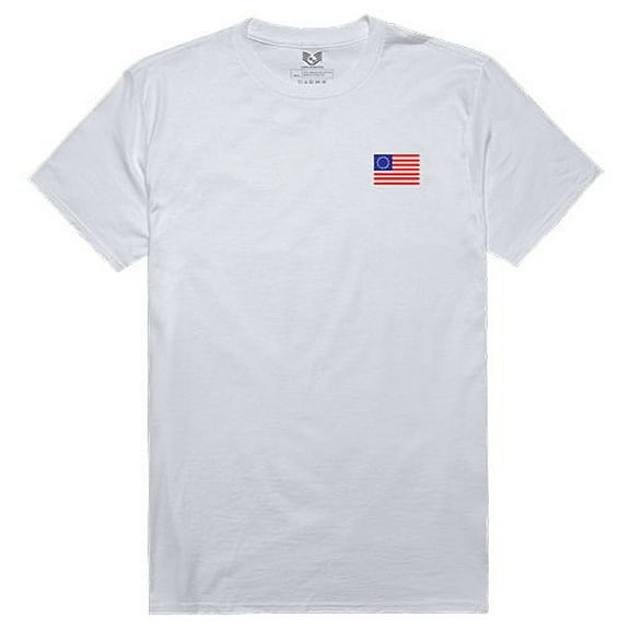 Rapid Dominance RS2-BR1-WHT-05 Betsy Ross 1 Relaxed Graphic Tee Shirt, White - 2XL