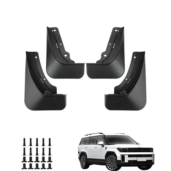 Mud Guards For Cars Fit For Hyundai Santa Fe 2023-2024, Car Fenders, Front And Rear 4 Pieces Car Mudguards Wheel Dirt Flaps,Mud Flaps Splash Guards-Black