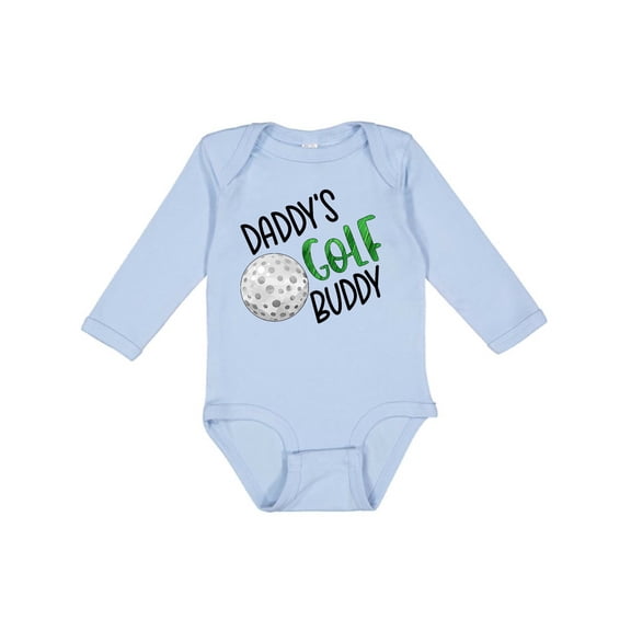 Inktastic Daddy's Golf Buddy with Golf Ball Boys or Girls Long Sleeve Baby Bodysuit