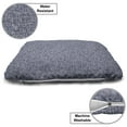thumbnail image 3 of Geometric Pet Bed, Connected Lines with Rectangle Square Pattern Interweaved Stripes, Resistant Pad for Dogs and Cats Cushion with Removable Cover, 24" x 39", Purple Grey and Coconut, by Ambesonne, 3 of 4
