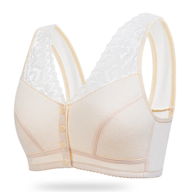 Comfortable Large-Sized Casual Wireless Bra for Everyday Wear with Lightweight Structure and Back Shine Non-Steel Ring Easy Wrap Support