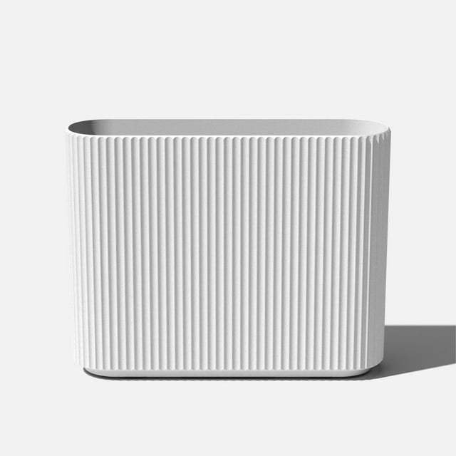 Veradek Demi Series Span 36" Plastic-Stone Planter - (White)