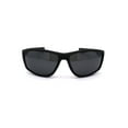 thumbnail image 2 of Xloop Mens All Black Warp Around Sport Oval Plastic Sunglasses Matte Black, 2 of 4