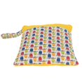 thumbnail image 4 of Cartoon Pattern Wet Dry Diaper Bag Cute Portable Nappy Pouch for Travel #2, 4 of 5