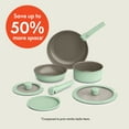 thumbnail image 2 of Bella 8 Piece Piece Ceramic Nonstick Cookware Set with Removable Handles, Seaglass, 2 of 7