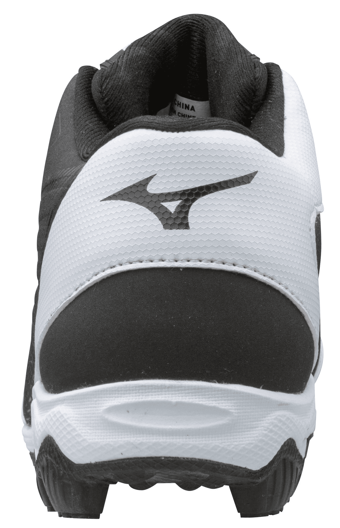 Mizuno 9-Spike Advanced Youth Boy's Franchise 9 Mid Molded Baseball Cleat, Size 6, Black-White (9000)