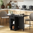 thumbnail image 2 of HOMCOM Table à Manger Pliable, Table à Abattants avec Rangement pour Cuisine, 2 of 10