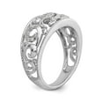 thumbnail image 6 of 14K White Gold Wedding Diamond Round Ring Band, Size 6, 6 of 7