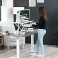 thumbnail image 2 of SUSUZI Height Adjustable Standing Desk Converter Black 37" with Removable Keyboard Tray for Home Office, 2 of 6