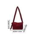 thumbnail image 3 of Bolso bandolera acolchado de nailon para mujer – Bolso cruzado de color liso para ir al trabajo, bolso pequeño de gran capacidad para guardar artículos esenciales diarios., 3 of 6